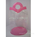 PVC packaging bag for toys with pink handle and base